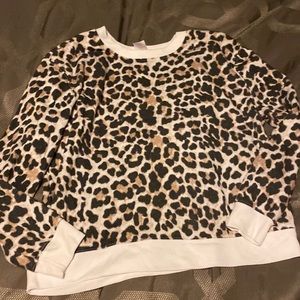 Animal print crewneck sweatshirt